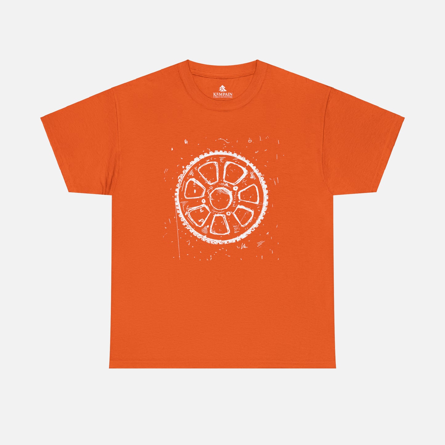 🚴‍♀️ Bicycle Sprocket Graphic T-Shirt — Heavy Cotton