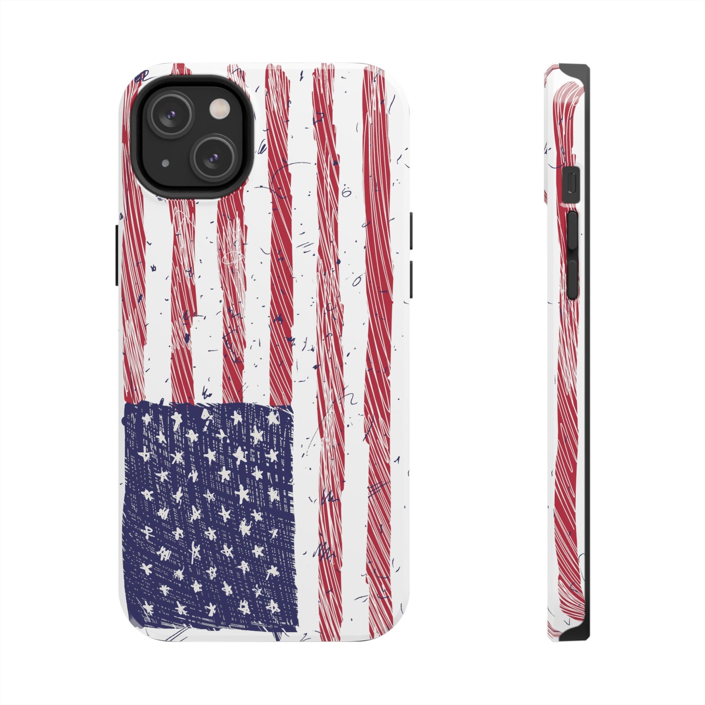 Tough Phone Cases - American Flag Illustration