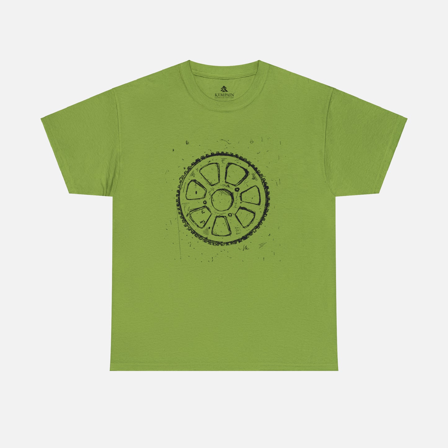 🚴‍♀️ Bicycle Sprocket Graphic T-Shirt — Heavy Cotton