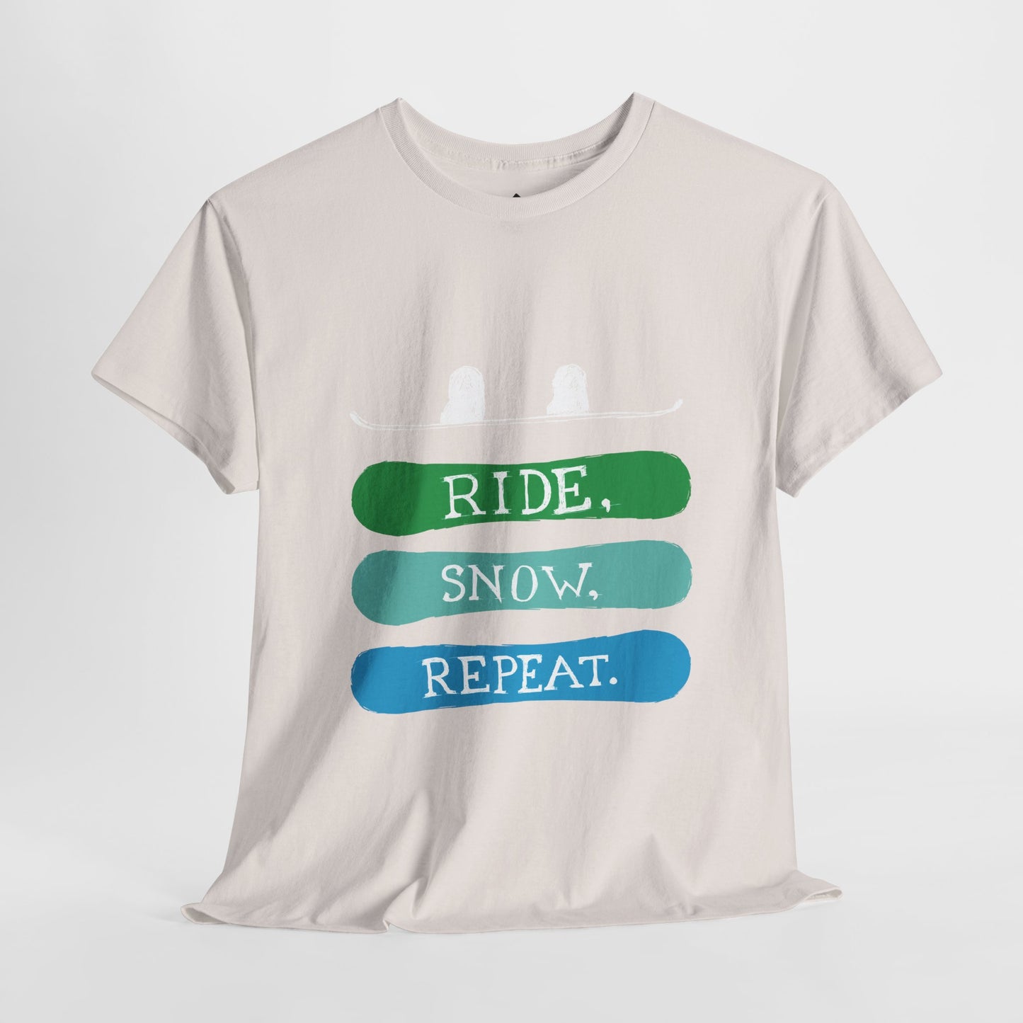 Snowboarder Unisex Tee, Ride Snow Repeat Shirt, Winter Sports Gift, Mountain Lover Graphic T-Shirt, Snowboarding Apparel, Skiing Tee Shirt,