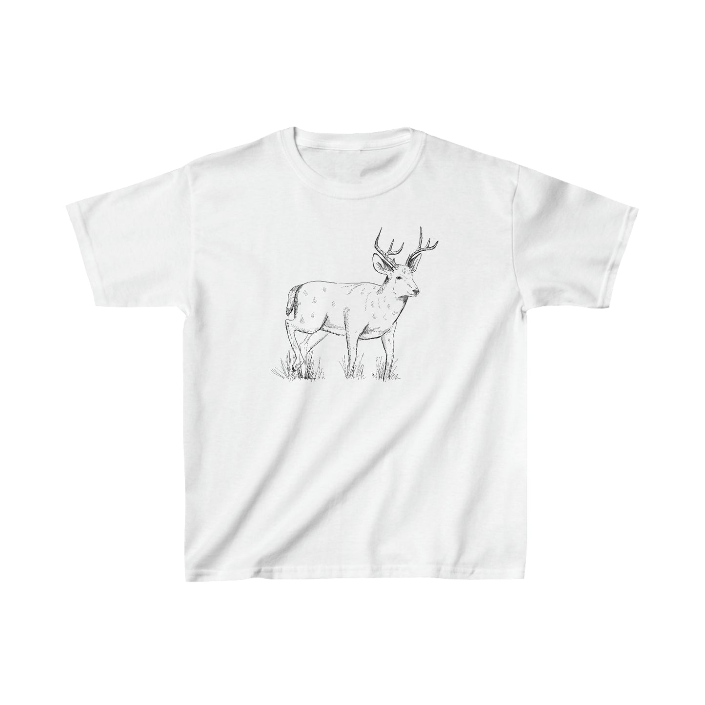 🦌 Whitetail Deer Graphic - Kids' Cotton Tee