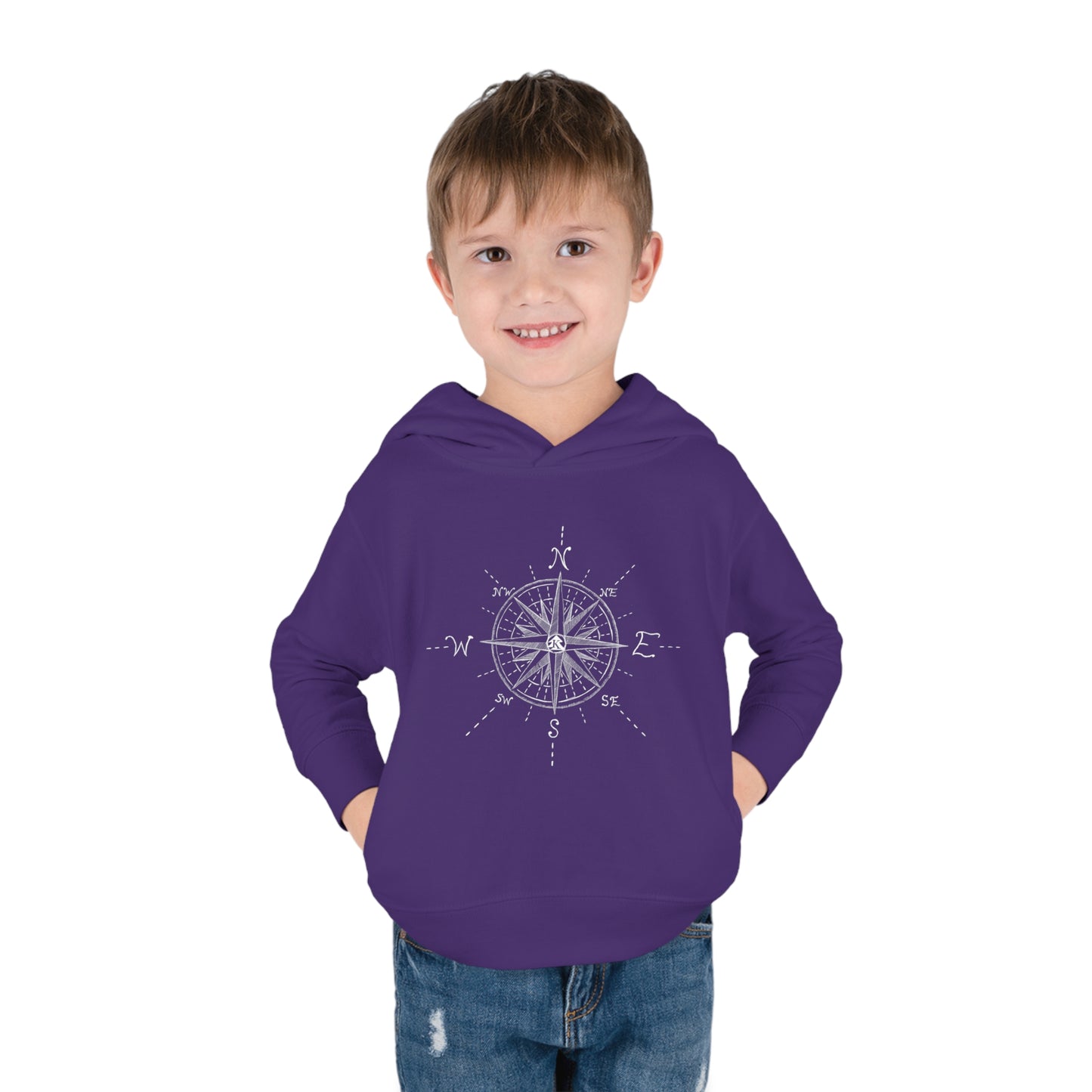 🧭 Compass Rose Illustration - Toddler Hoodie