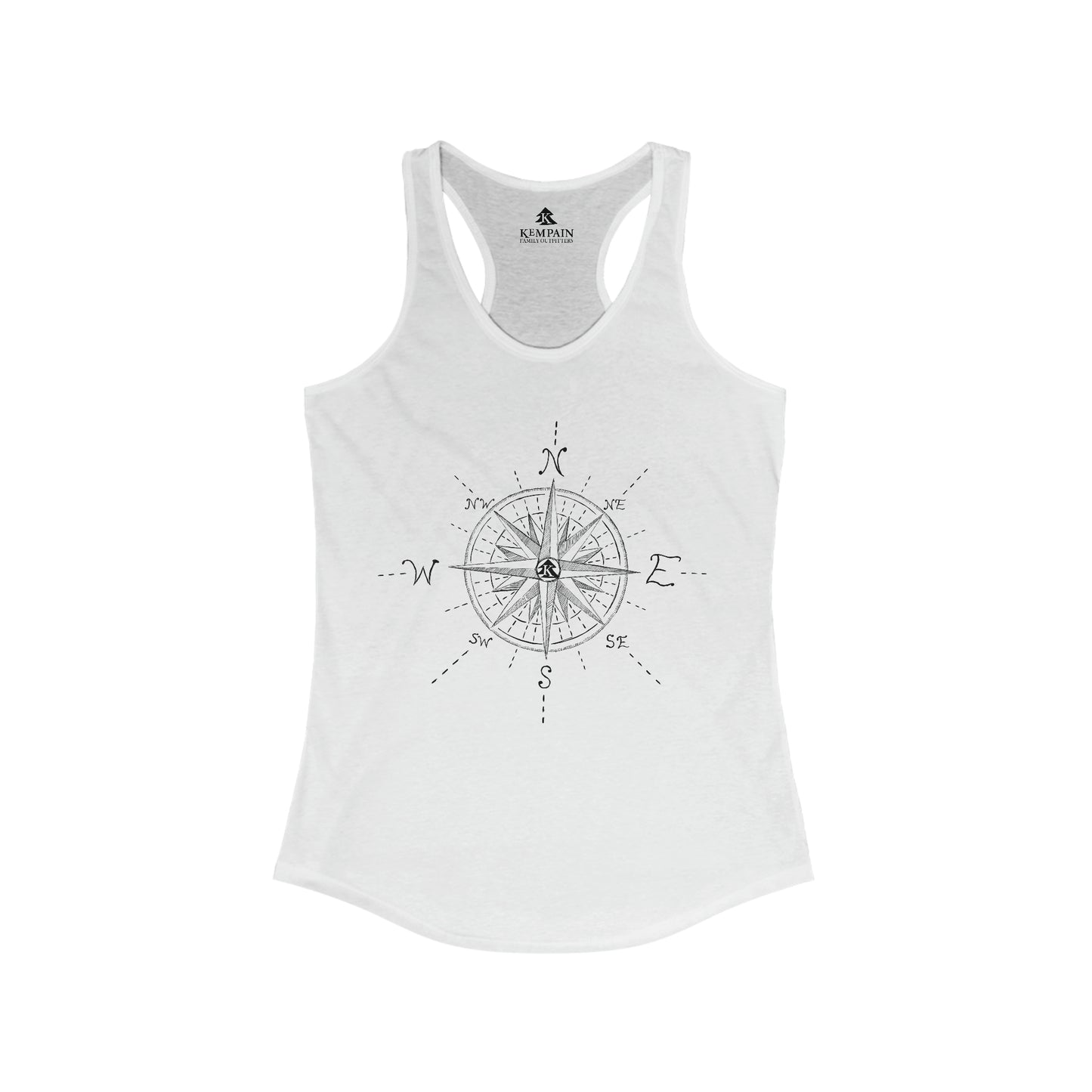 🧭 Compass Rose Graphic - Women's Racerback Tank Top