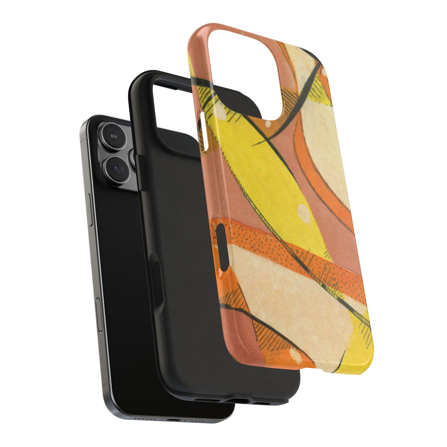 Vibrant Monotype Print Phone Case – Unique, Artistic & Durable Protection