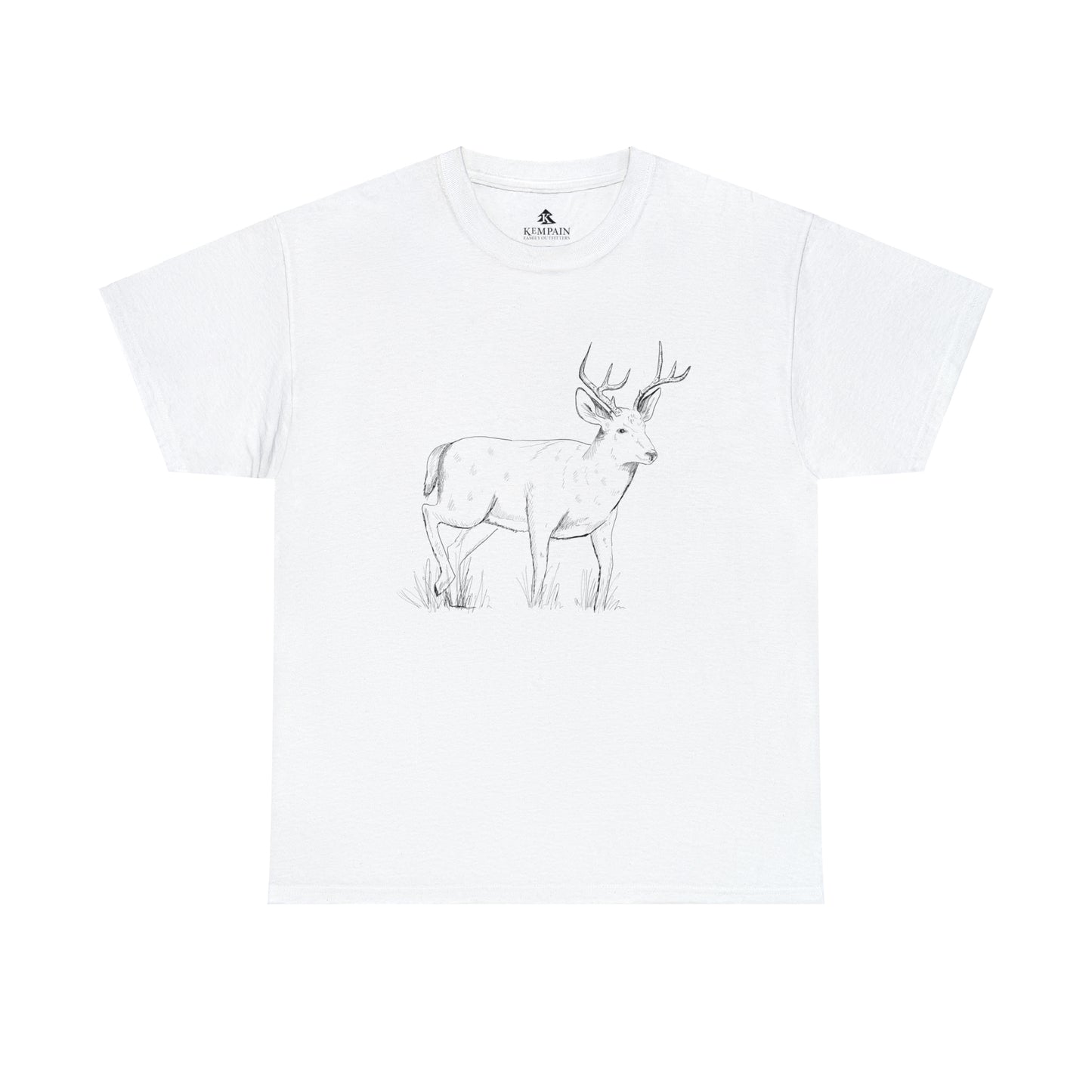 🦌 Whitetail Deer Graphic — Adult Heavy Cotton Tee