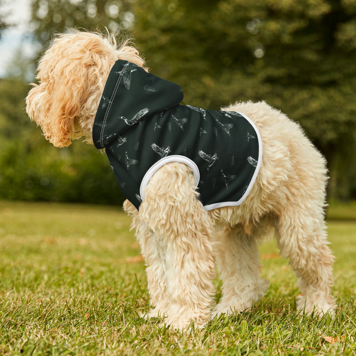 🦆 Flying Ducks Pattern - Pet Hoodie