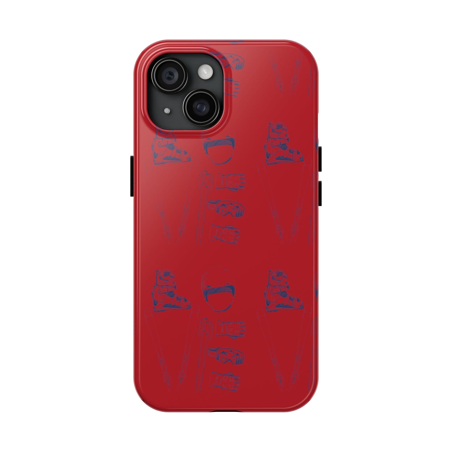 Tough Phone Cases — Ski "LOVE" Pattern