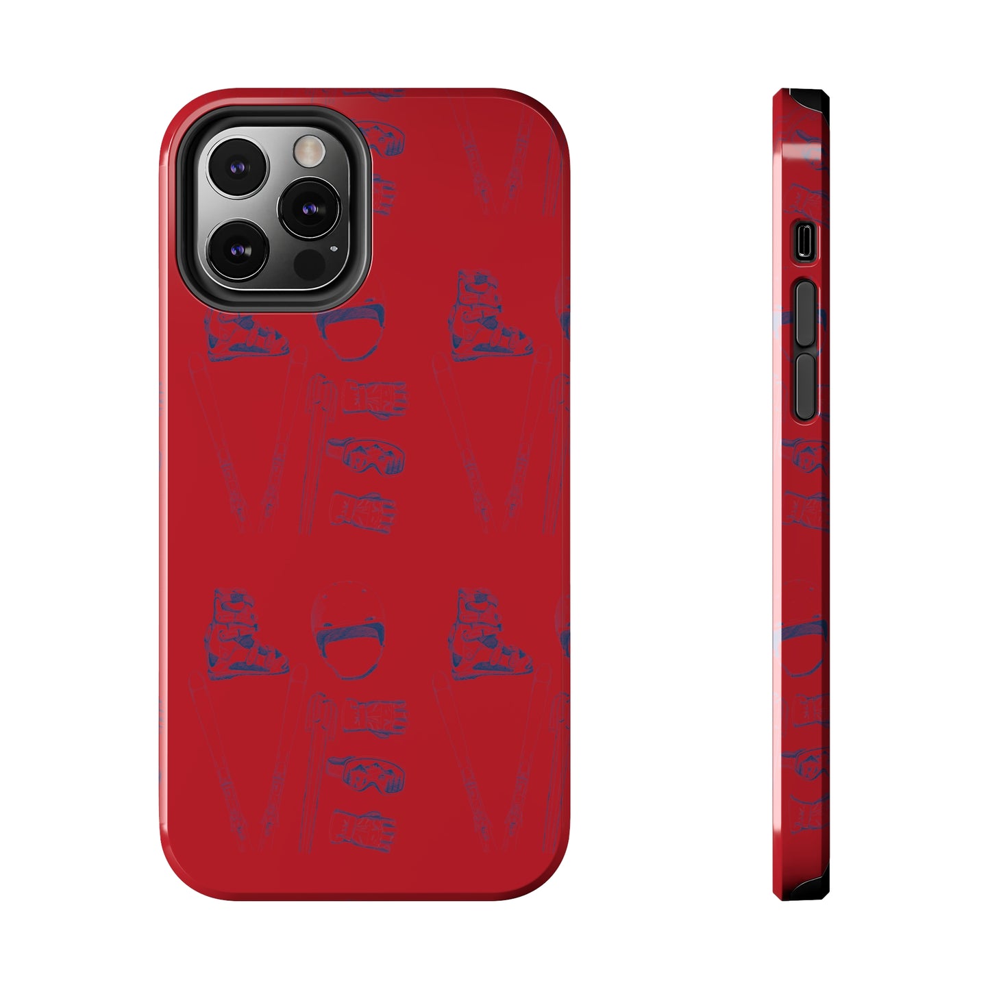 Tough Phone Cases — Ski "LOVE" Pattern