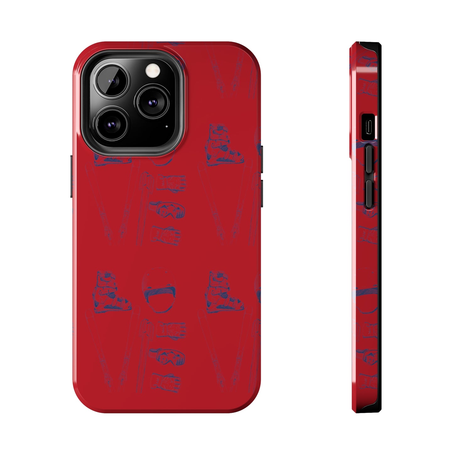 Tough Phone Cases — Ski "LOVE" Pattern