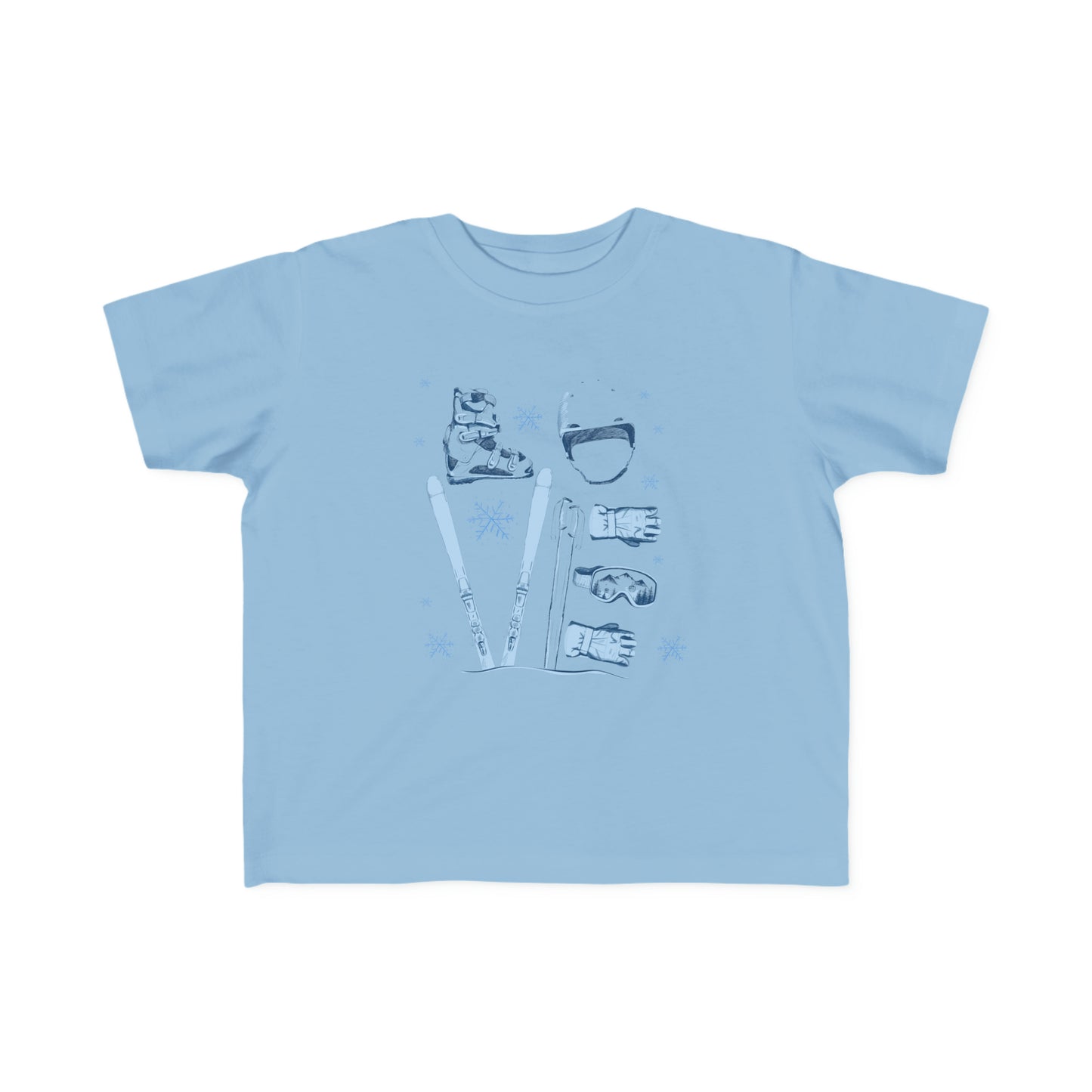 ⛷️ ❤️ Ski "LOVE" Graphic - Toddler's Cotton Tee