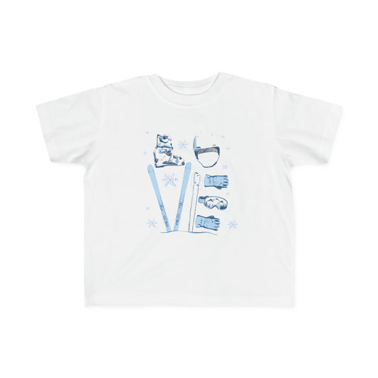 ⛷️ ❤️ Ski "LOVE" Graphic - Toddler's Cotton Tee