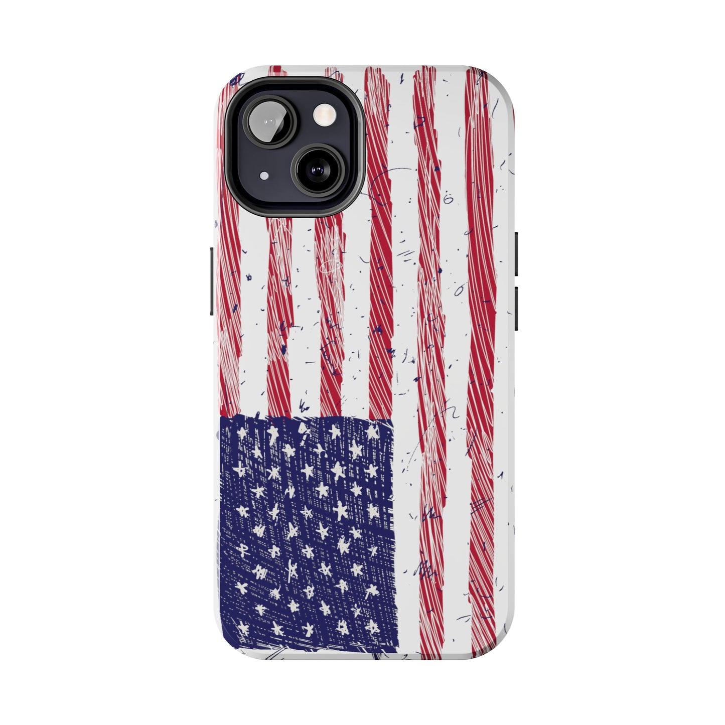 Tough Phone Cases - American Flag Illustration