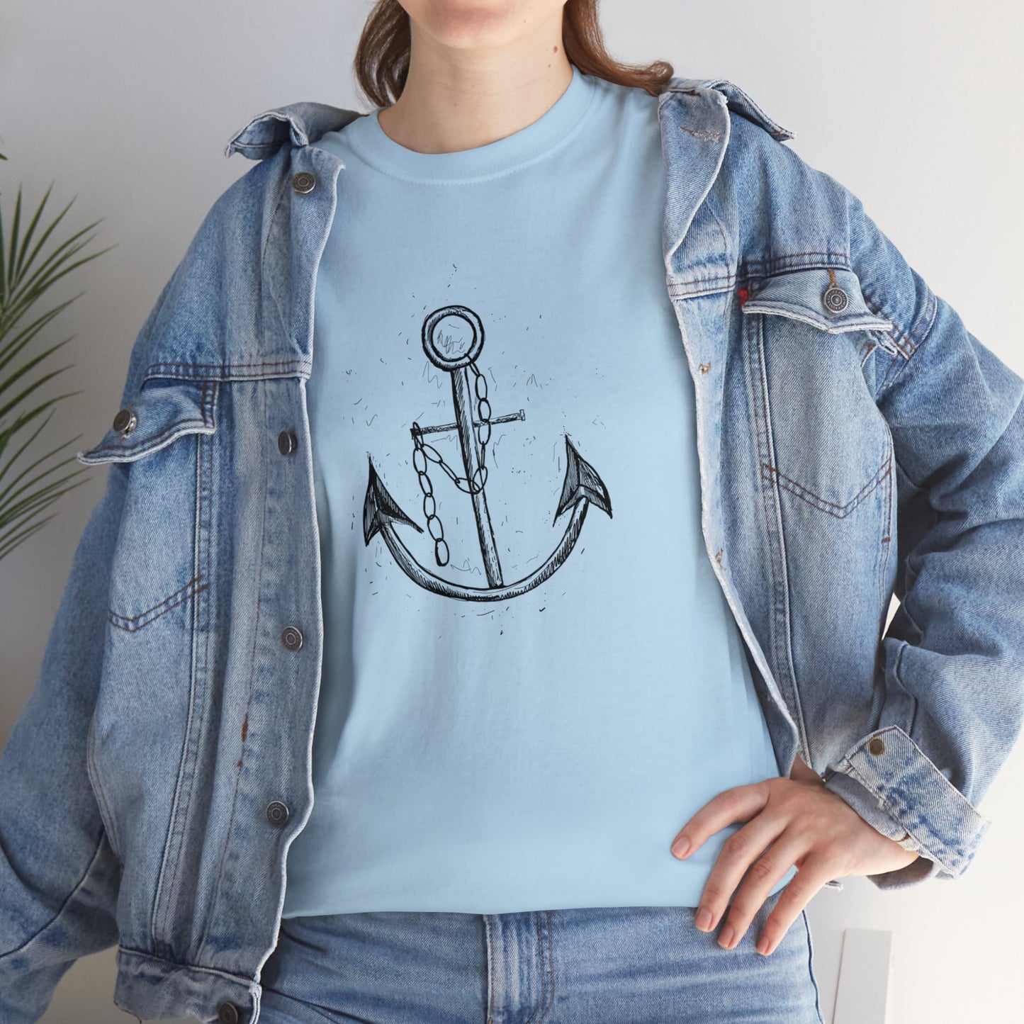 ⚓ Ship Anchor Graphic T-Shirt — Heavy Cotton