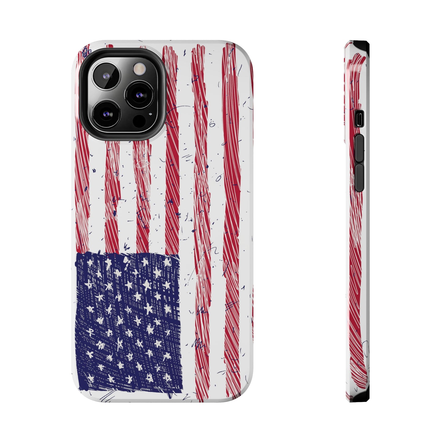 Tough Phone Cases - American Flag Illustration