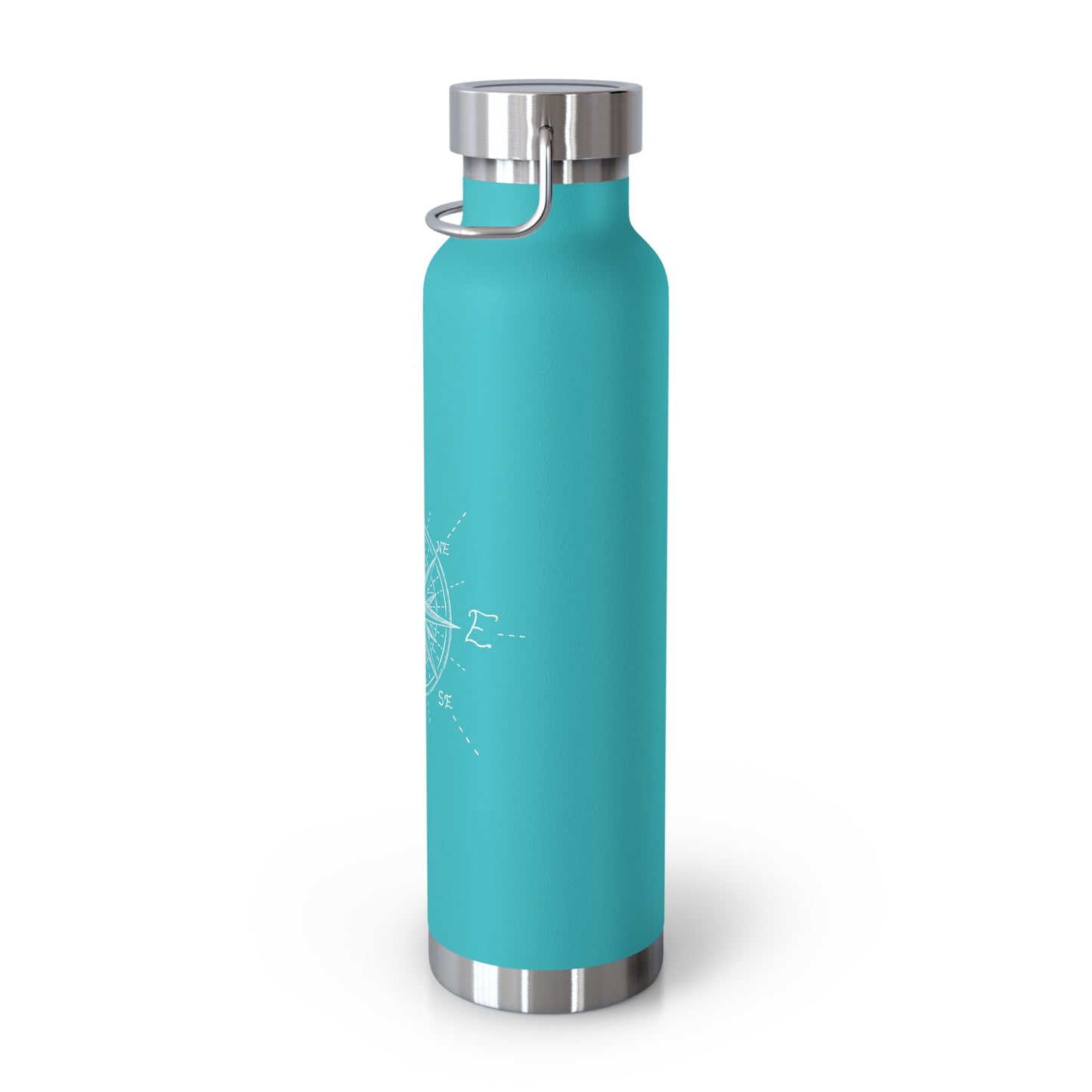 Compass Rose Illustration - Copper Vacuum Insulated Bottle, 22oz