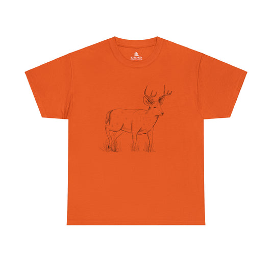 🦌 Whitetail Deer Graphic — Adult Heavy Cotton Tee