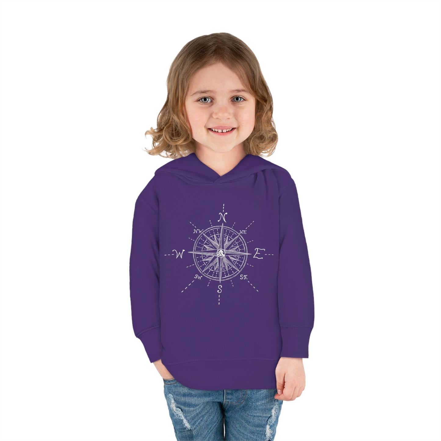 🧭 Compass Rose Illustration - Toddler Hoodie