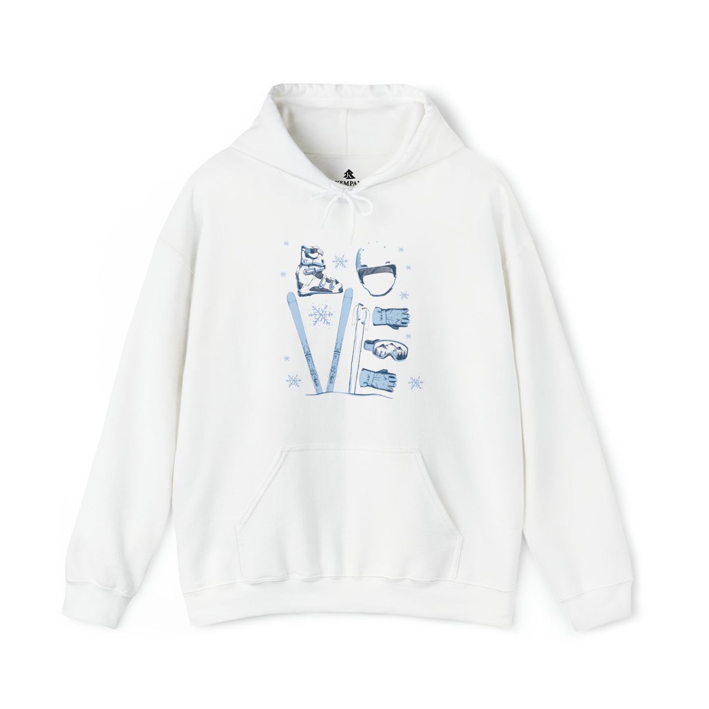 ⛷️❤️  Ski "LOVE" Graphic - Adult Hoodie