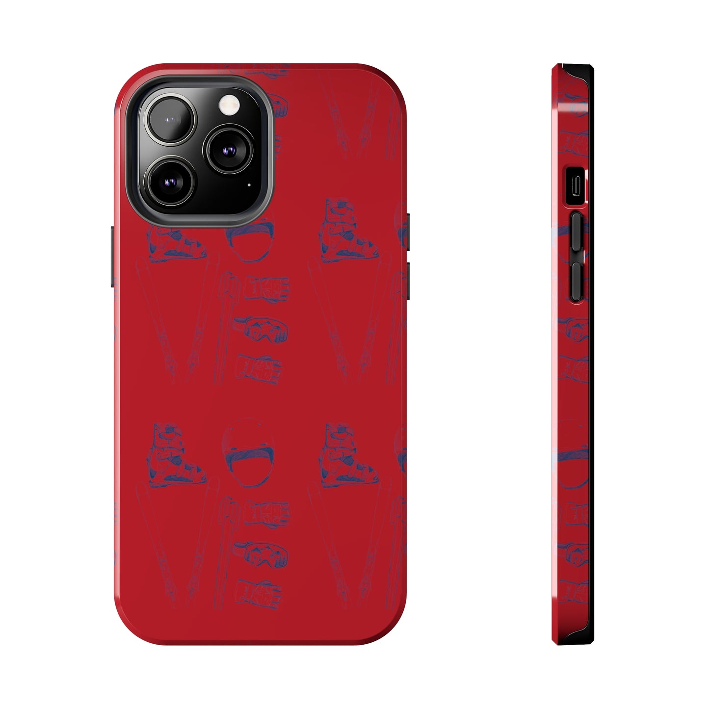 Tough Phone Cases — Ski "LOVE" Pattern