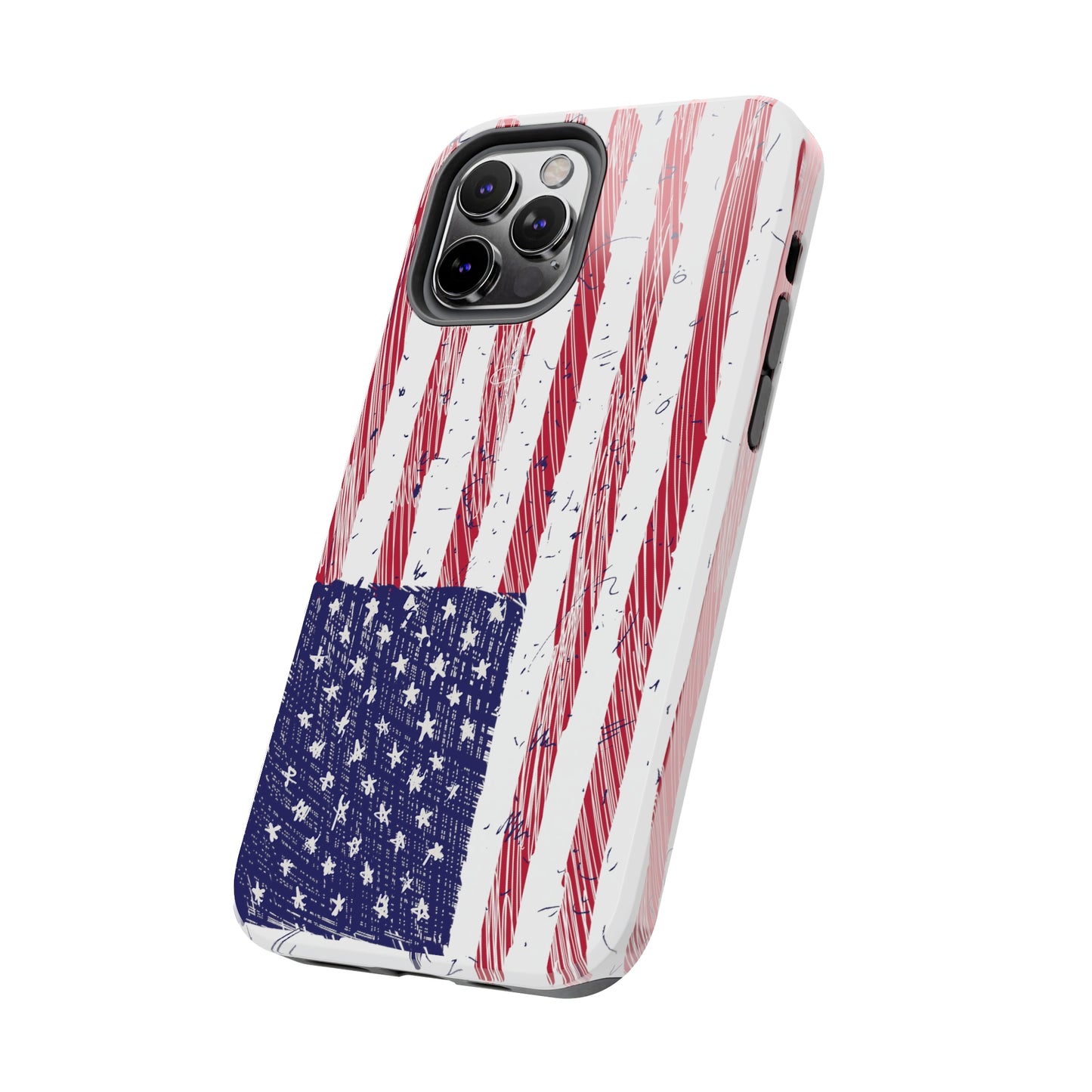 Tough Phone Cases - American Flag Illustration