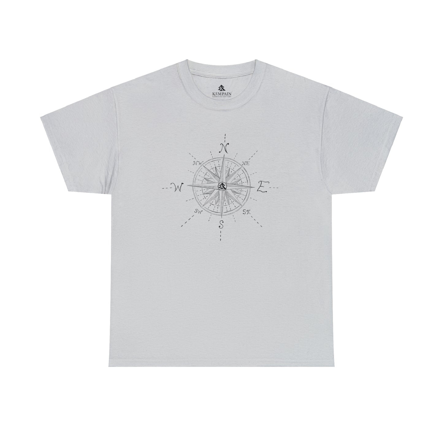 🧭 Compass Rose Graphic T-Shirt — Adult Heavy Cotton