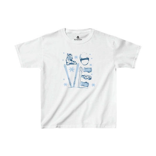 ⛷️ ❤️ Ski "LOVE" Graphic - Kids Cotton Tee