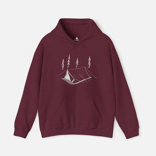 ⛺ Camping Tent Graphic - Adult Hoodie