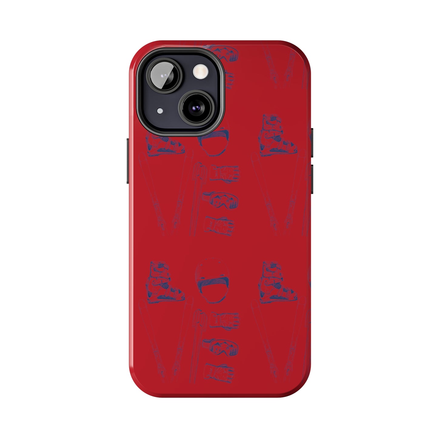 Tough Phone Cases — Ski "LOVE" Pattern