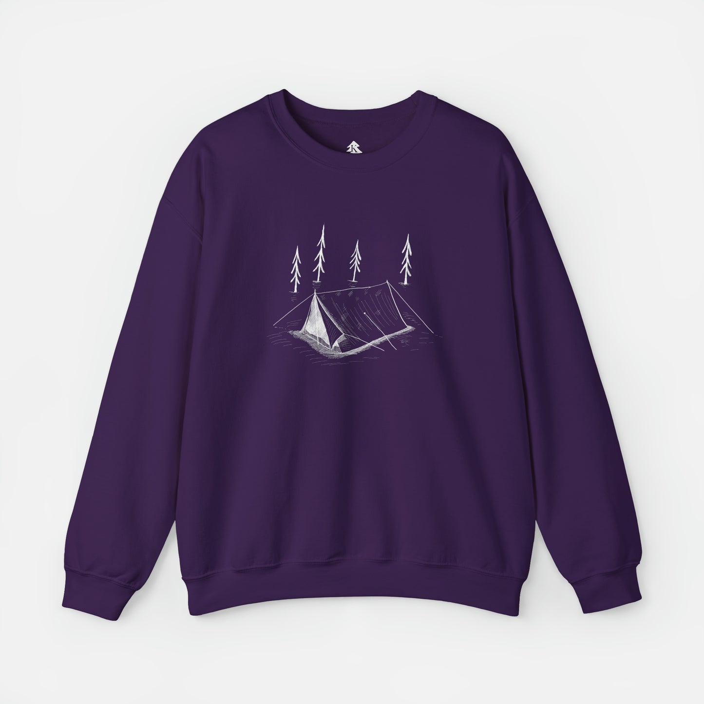 ⛺ Camping Tent Graphic - Adult Crewneck Sweatshirt