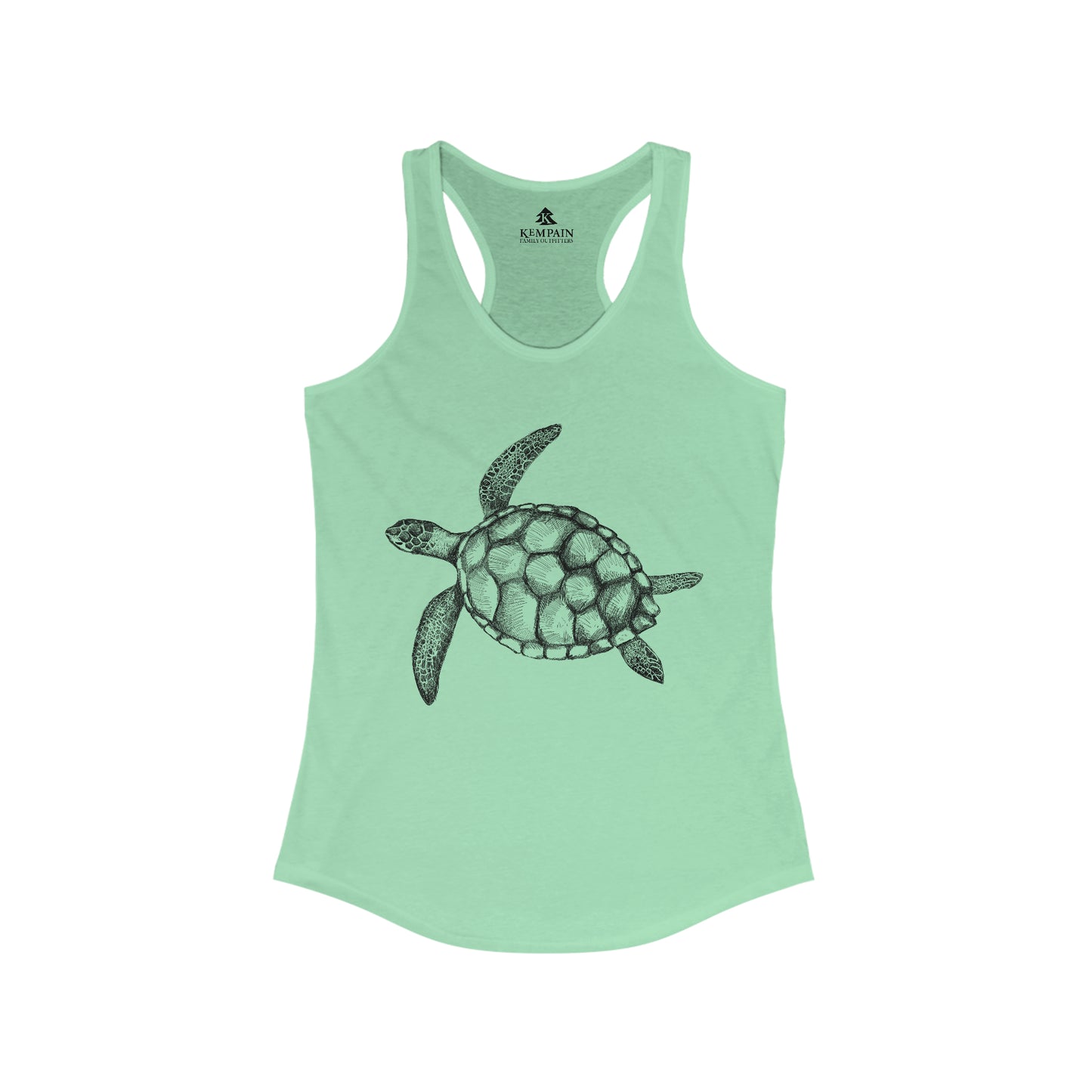 Sea Turtle Graphic Racerback Tank Top