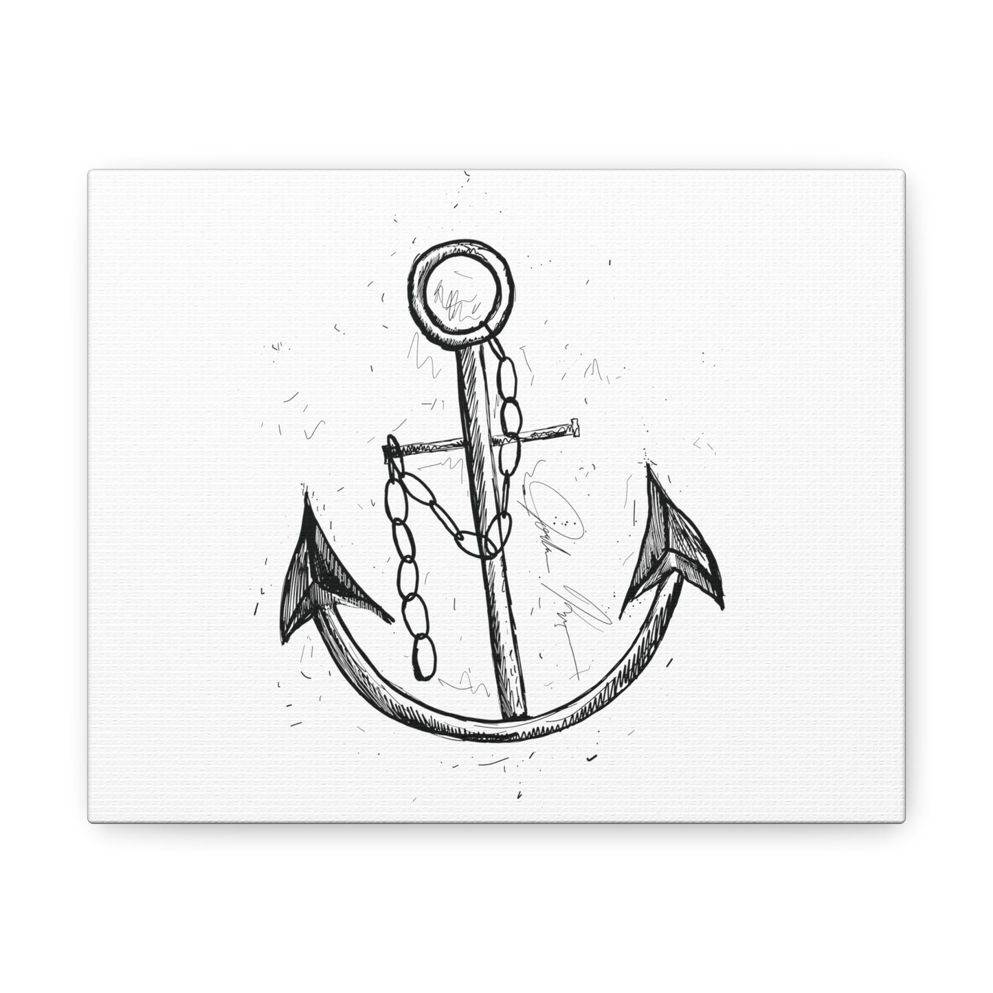 Ship Anchor Illustration - Canvas Gallery Wrap