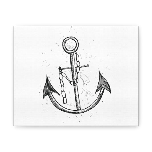 Ship Anchor Illustration - Canvas Gallery Wrap