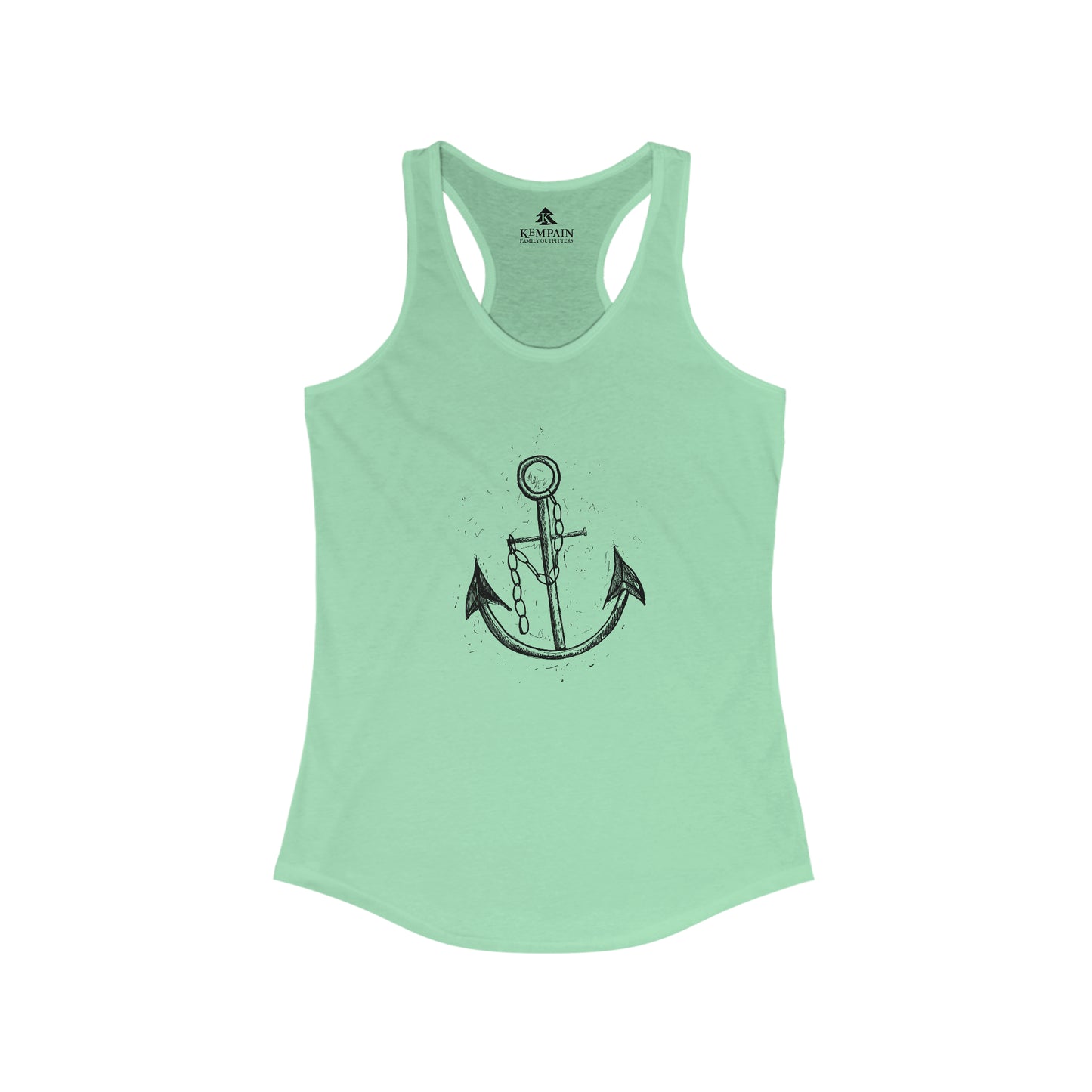 ⚓ Ship Anchor Graphic Racerback Tank Top