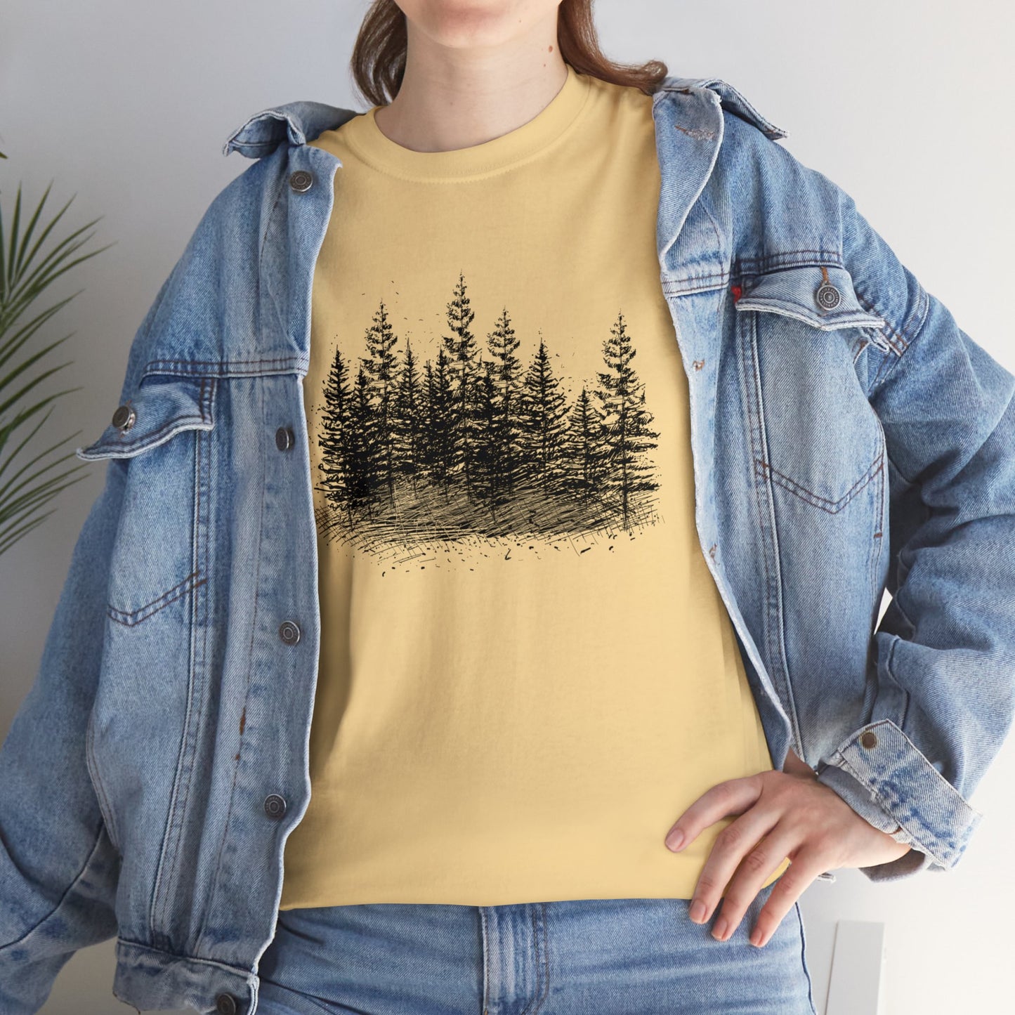 🌲 Forest Trees Graphic T-Shirt — Heavy Cotton