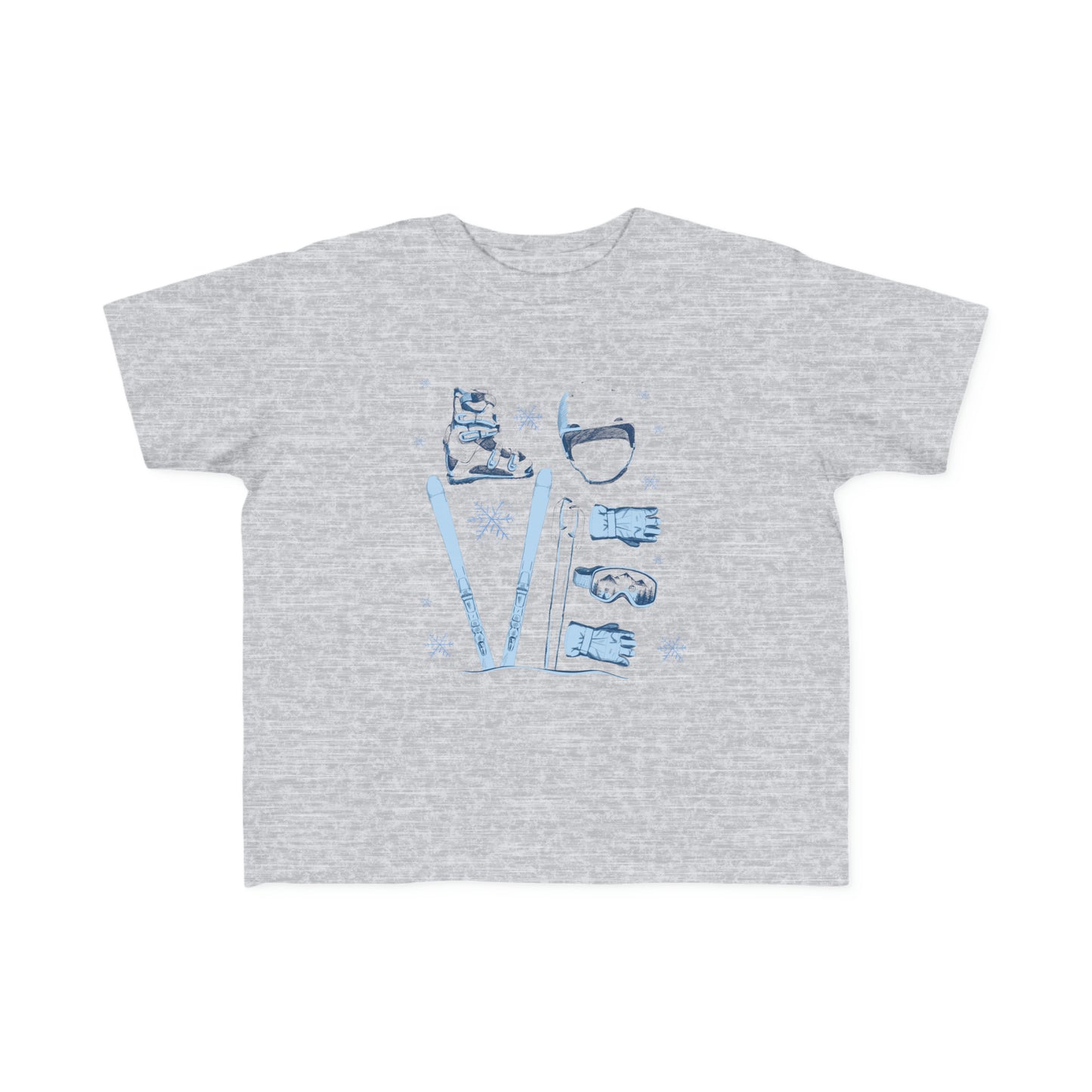 ⛷️ ❤️ Ski "LOVE" Graphic - Toddler's Cotton Tee