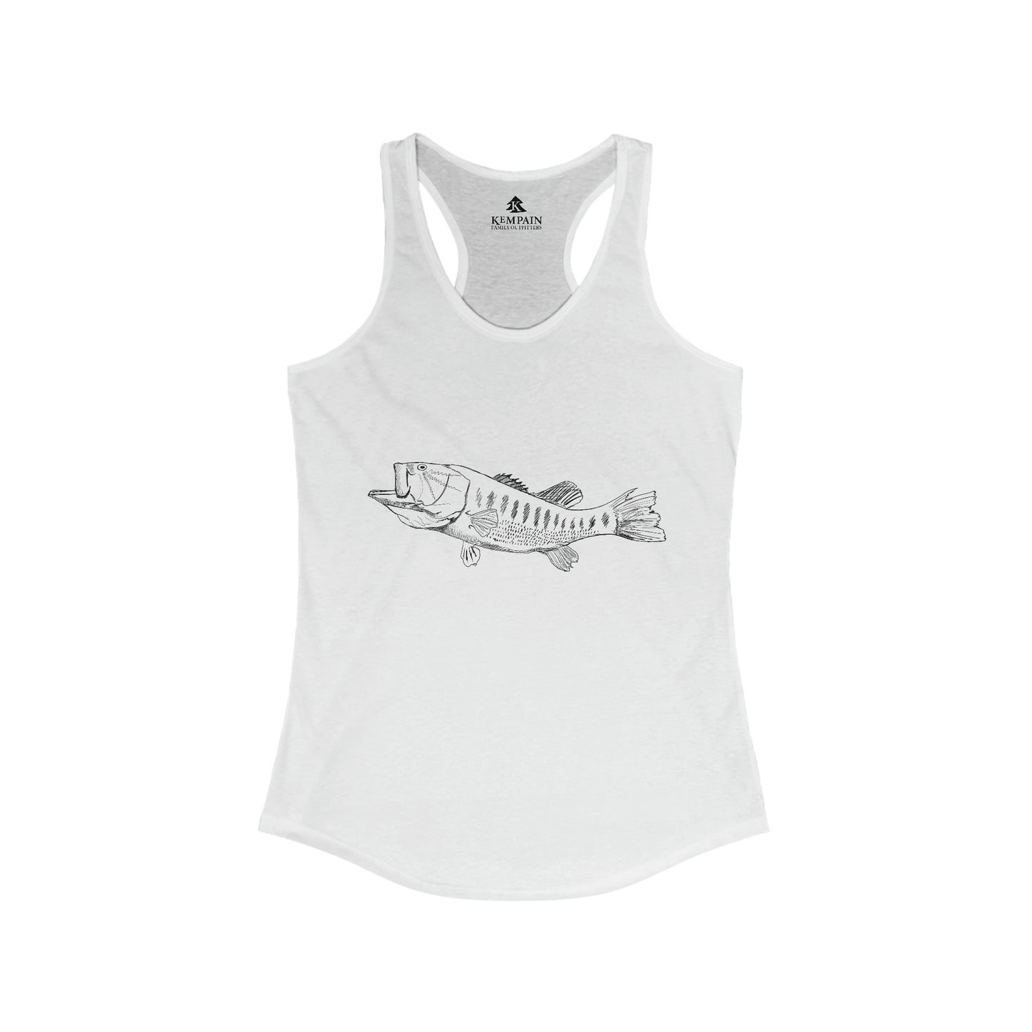 Largemouth Bass Graphic - Women's Racerback Tank Top