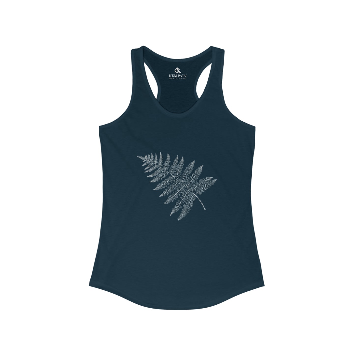 🌿 Fern Leaf Graphic Racerback Tank Top