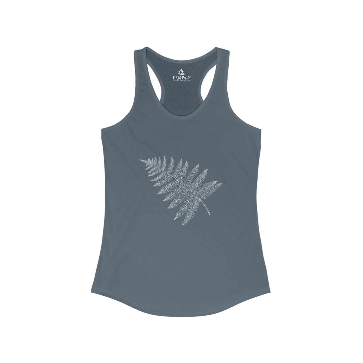 🌿 Fern Leaf Graphic Racerback Tank Top