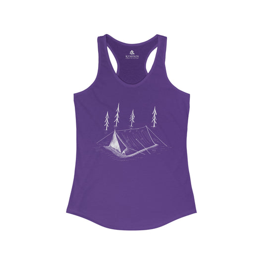 ⛺ Camping Tent Graphic Racerback Tank Top