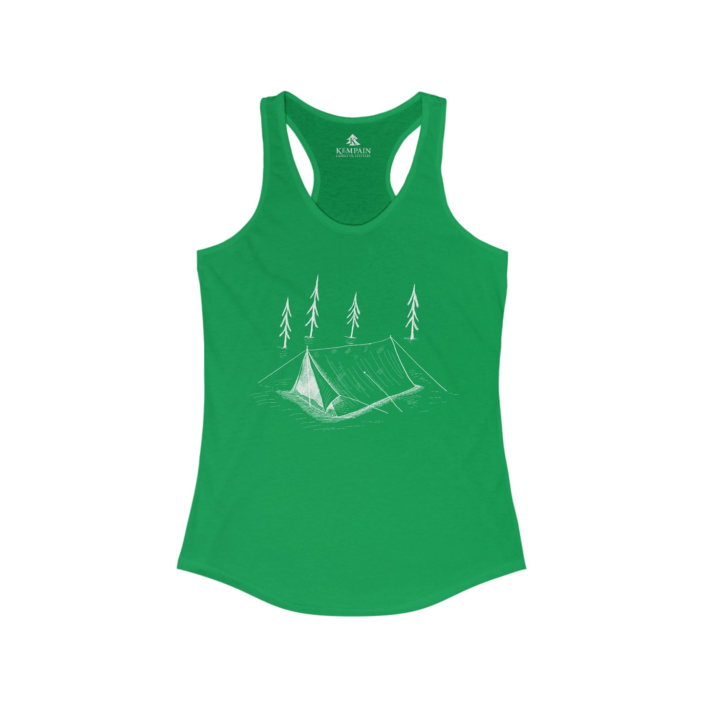 ⛺ Camping Tent Graphic Racerback Tank Top