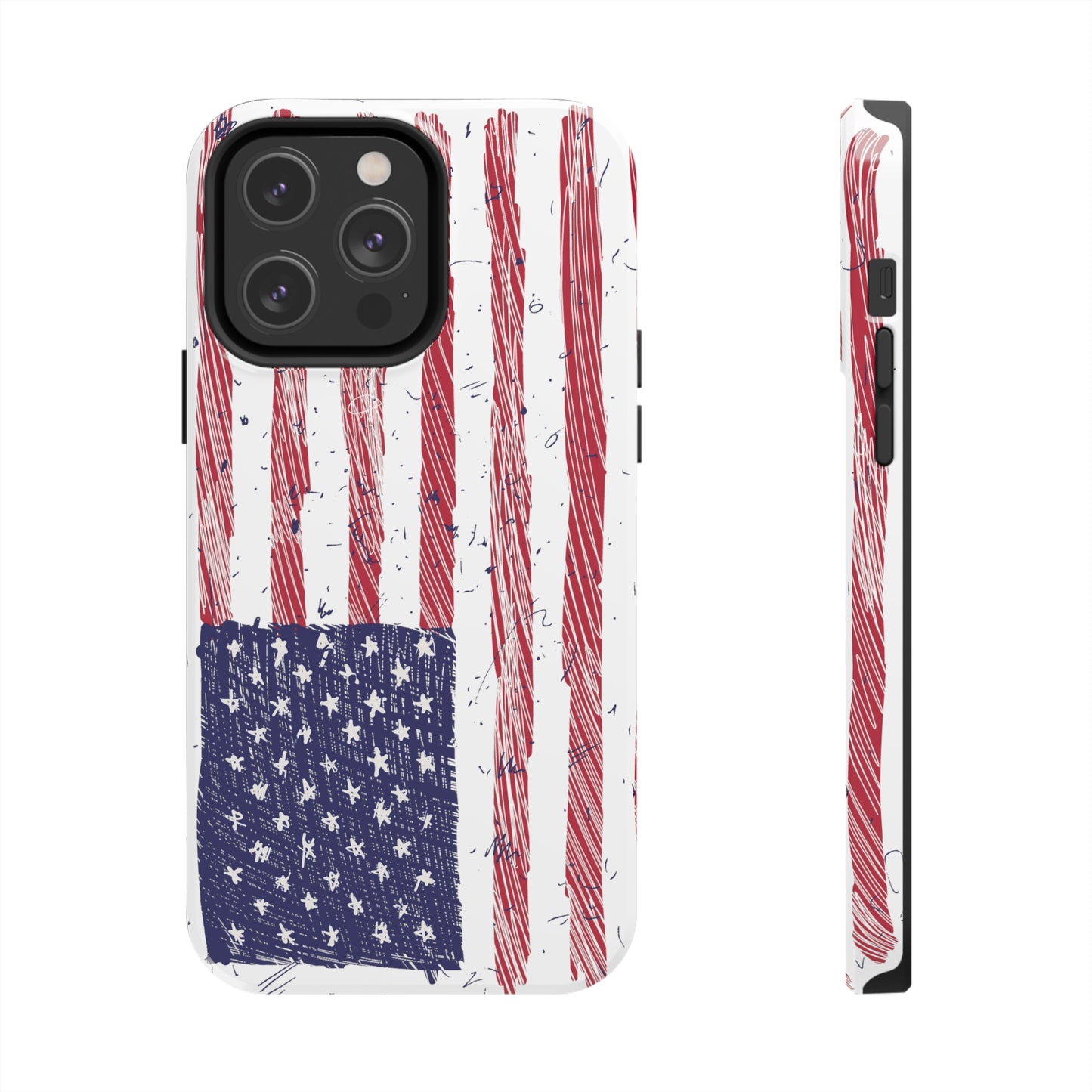 Tough Phone Cases - American Flag Illustration