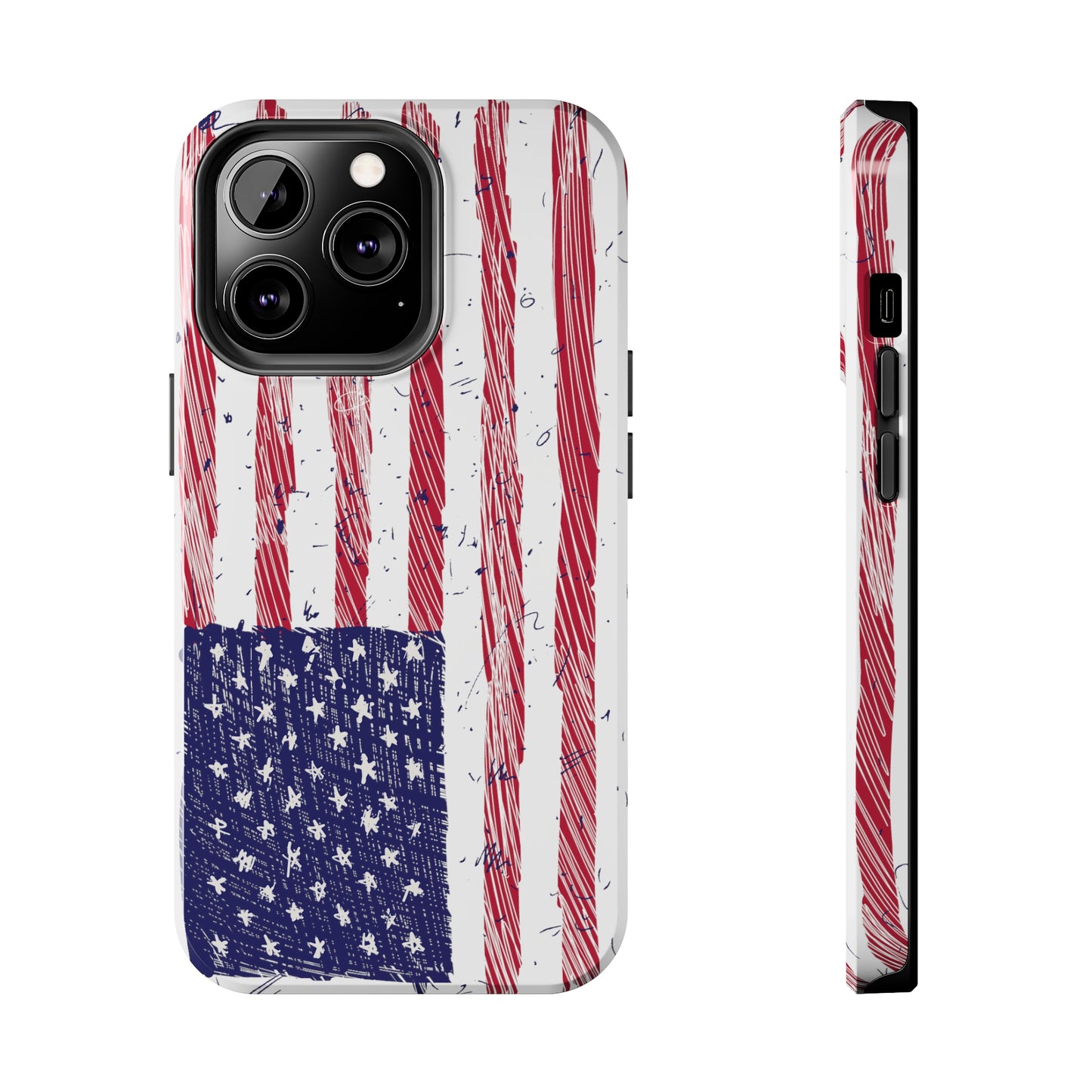 Tough Phone Cases - American Flag Illustration