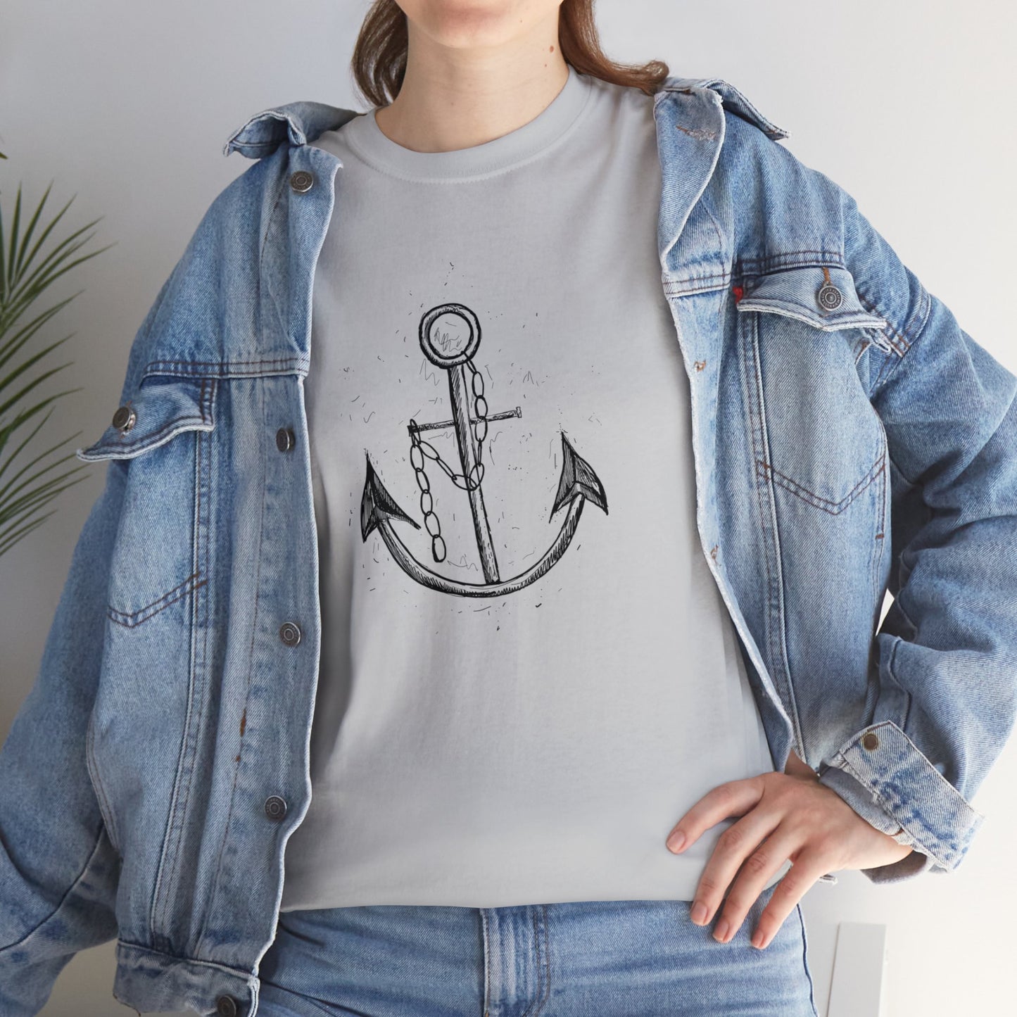 ⚓ Ship Anchor Graphic T-Shirt — Heavy Cotton