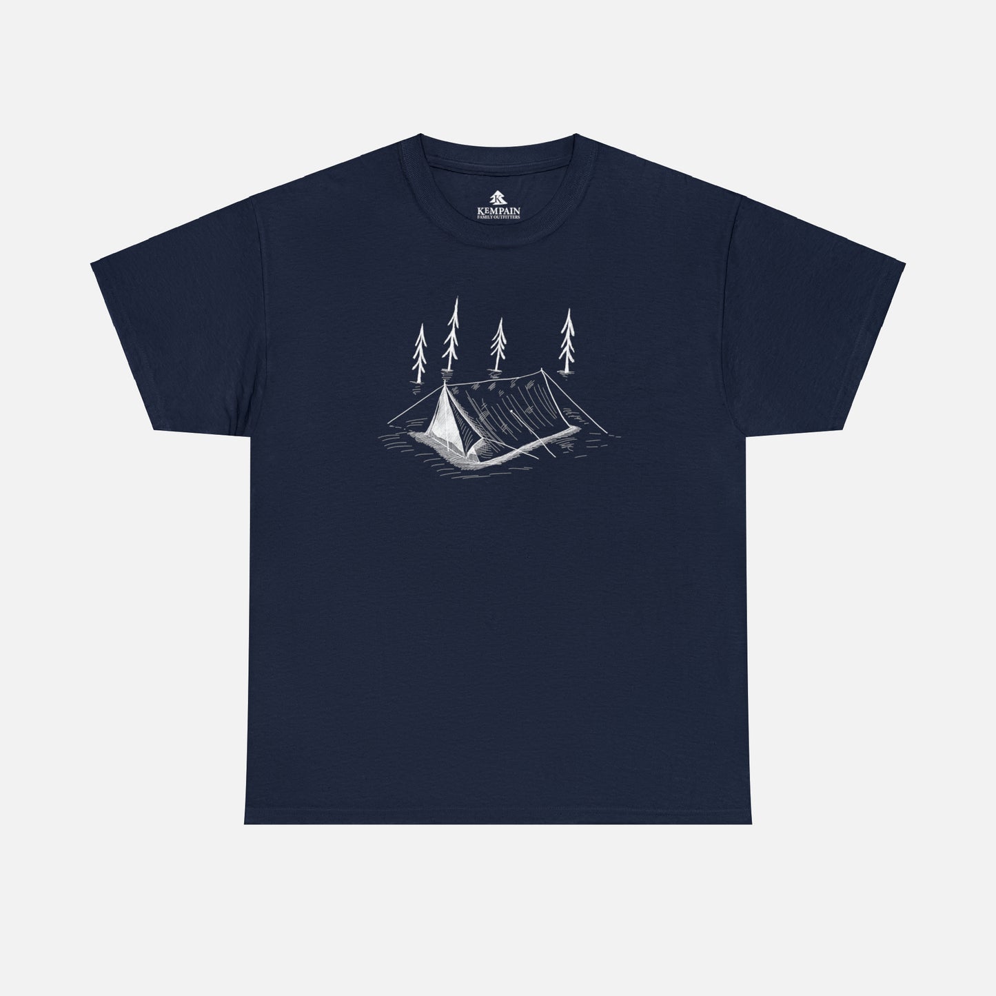 ⛺ Camping Tent Graphic T-Shirt — Heavy Cotton 🌲