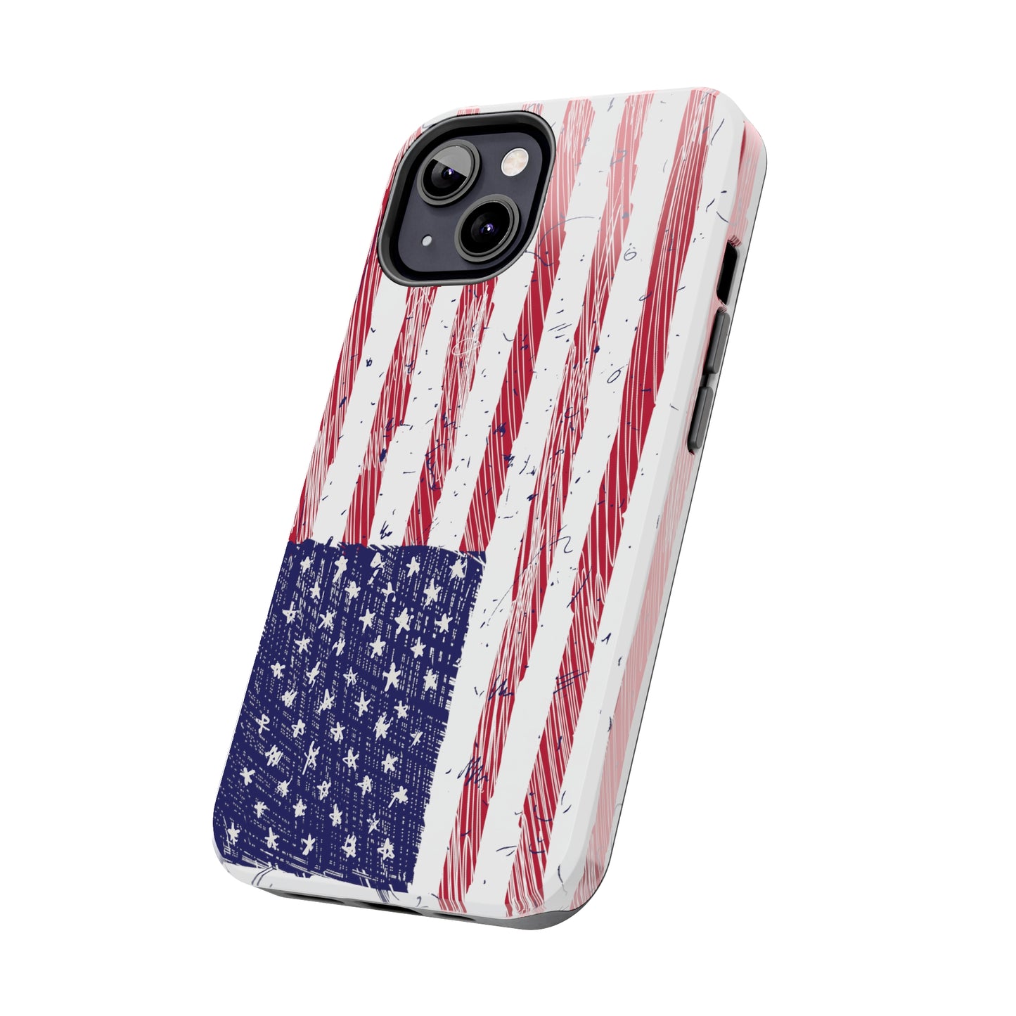 Tough Phone Cases - American Flag Illustration