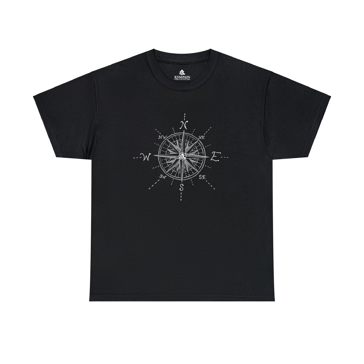 🧭 Compass Rose Graphic T-Shirt — Adult Heavy Cotton