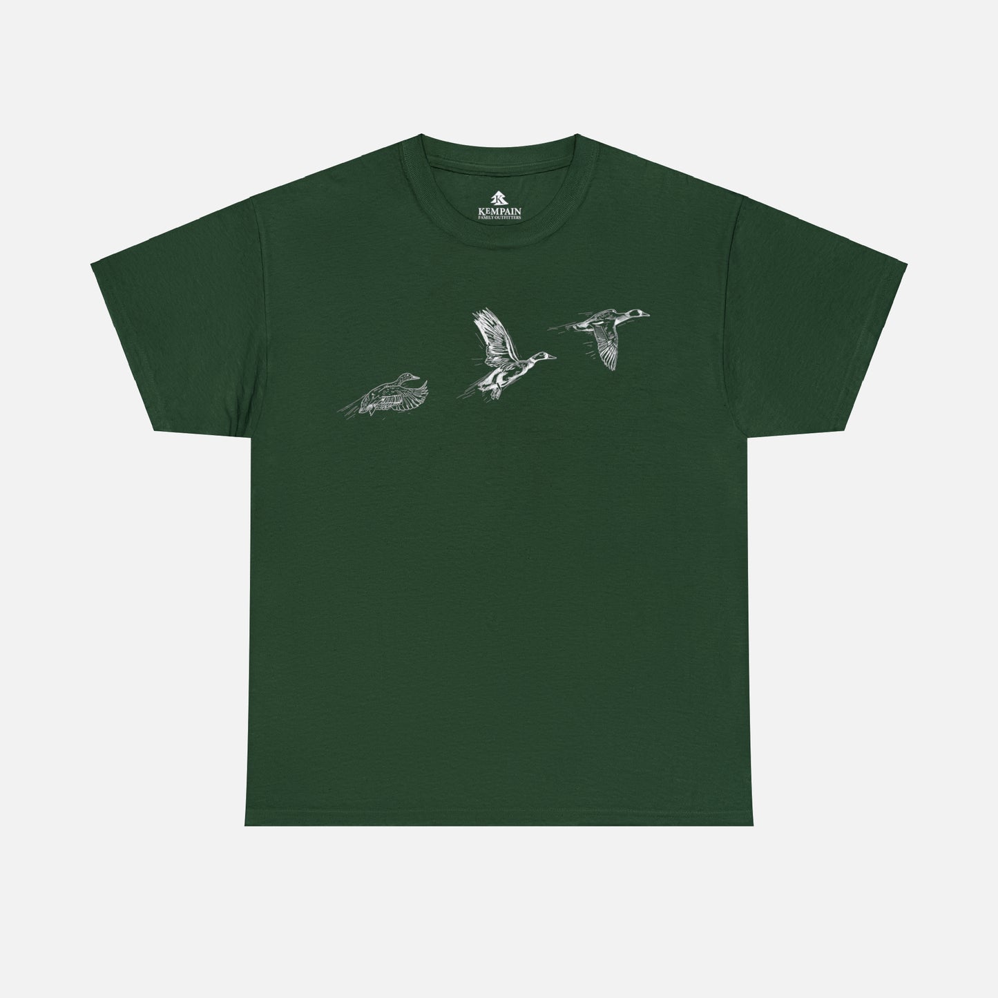 🦆 Flying Ducks Graphic T-Shirt — Adult Heavy Cotton