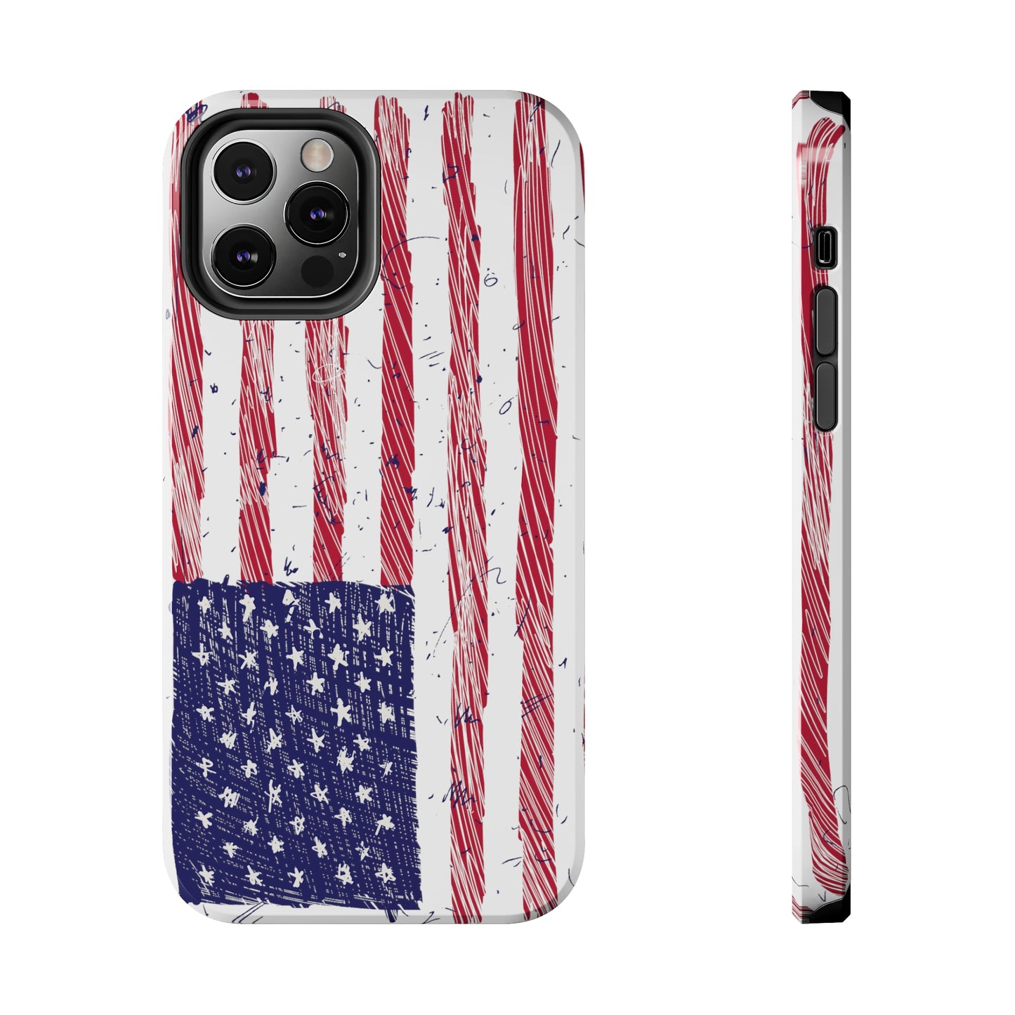 Tough Phone Cases - American Flag Illustration