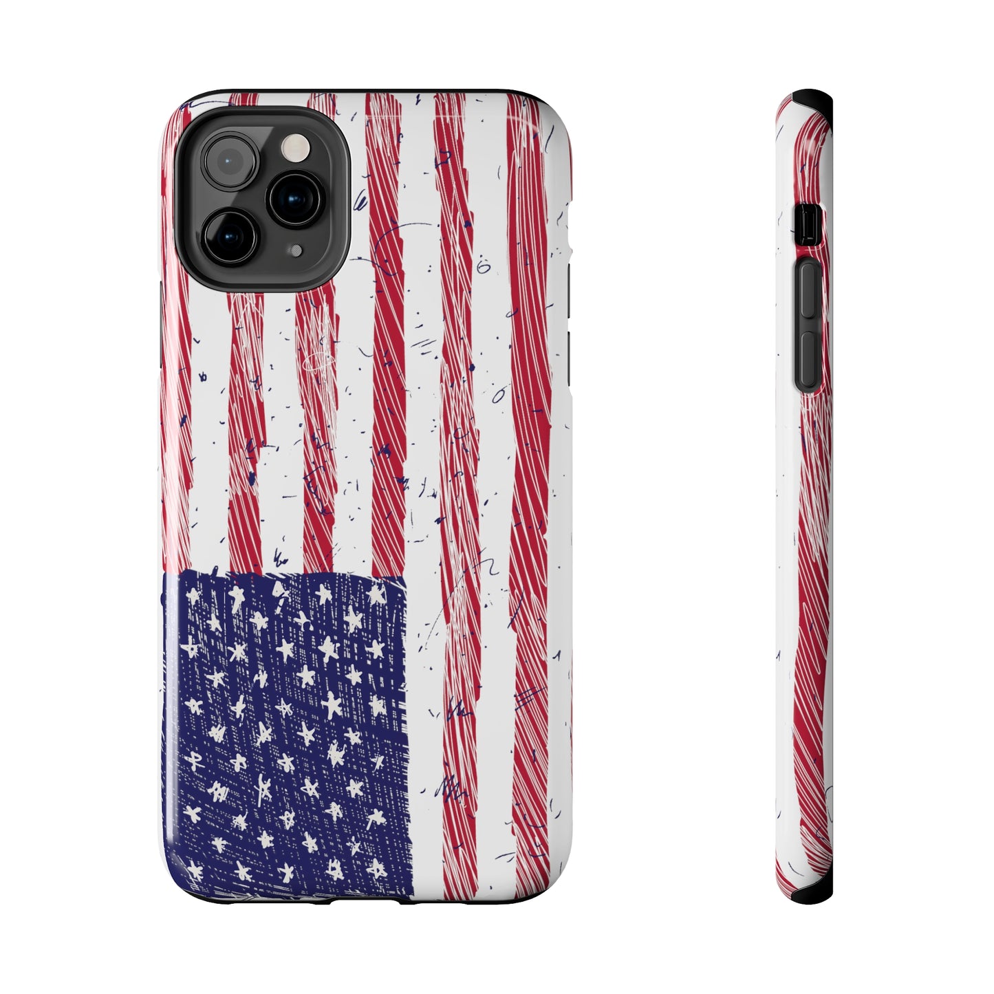 Tough Phone Cases - American Flag Illustration