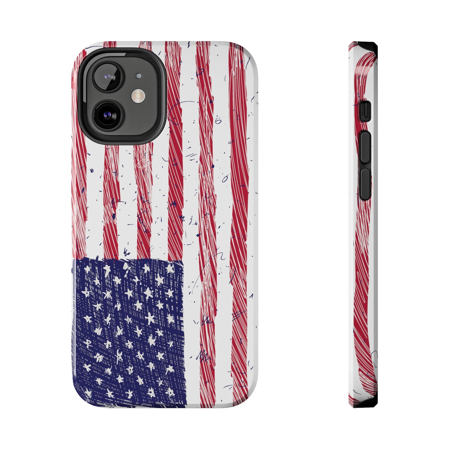 Tough Phone Cases - American Flag Illustration